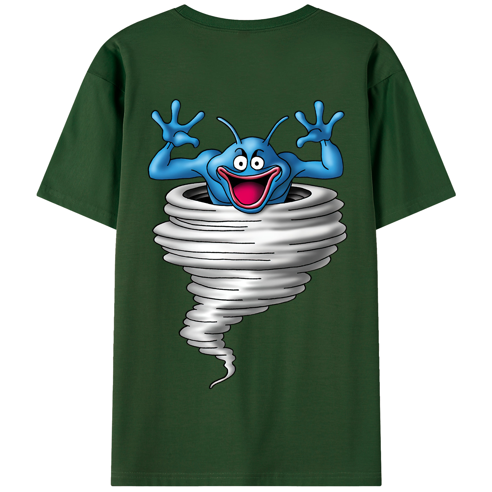（画像用） ドラゴンクエスト Doragon Kuesuto Dragon Quest 綿100％半袖Tシャツ（背面プリント）